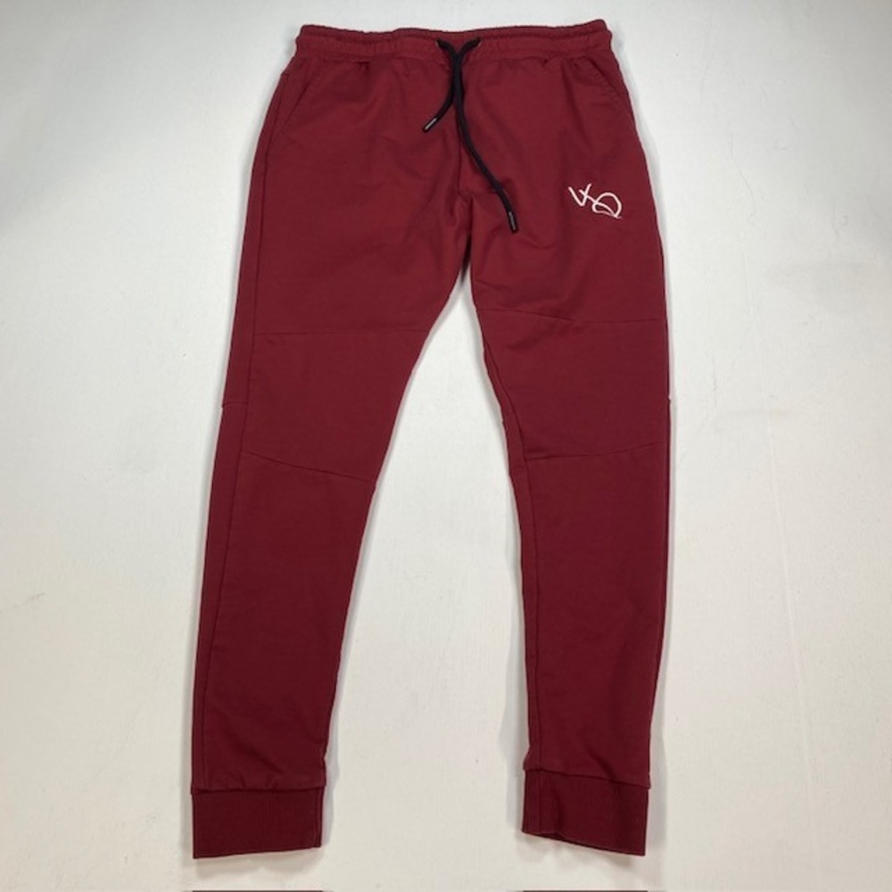 Vanquish Fitness Mens Joggers Burgundy Red‎ Tapered Athletic Sweatpants Large VQ